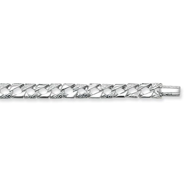 Buy Sterling Silver Cast Curb Chain Necklace - 7mm Thick - Various Lengths - 20, 22 and 24 Inch Long by World of Jewellery