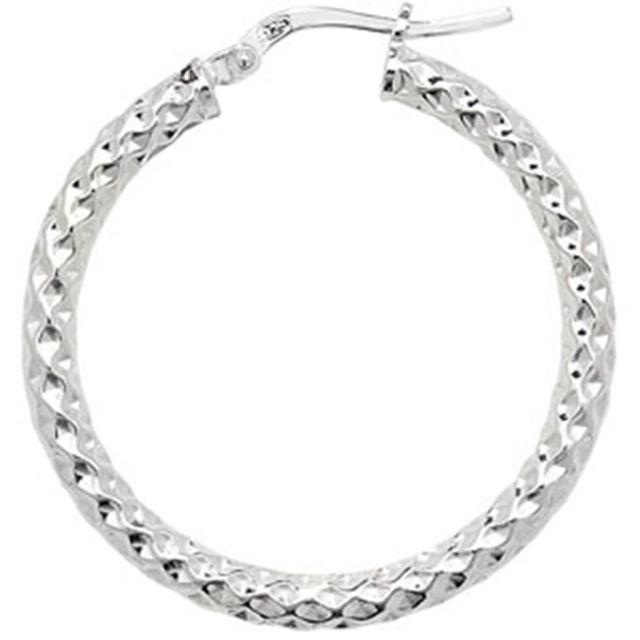 Buy Sterling Silver 30MM Hoop Earrings by World of Jewellery