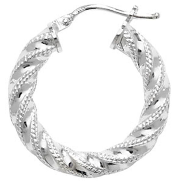 Buy Sterling Silver 22MM Hoop Earrings by World of Jewellery