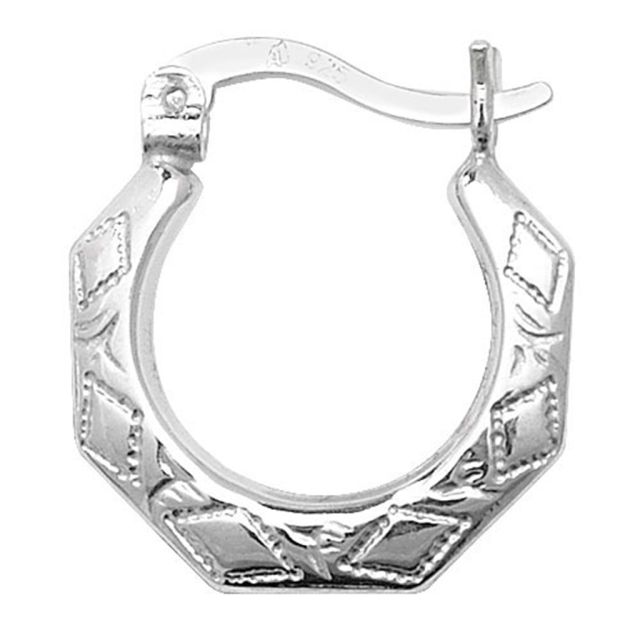 Buy Sterling Silver Creole Earrings by World of Jewellery