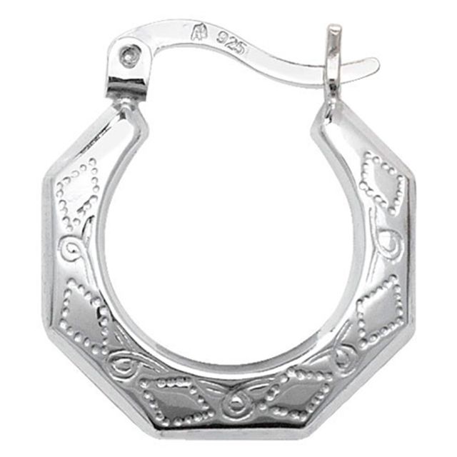 Buy Sterling Silver Creole Earrings by World of Jewellery