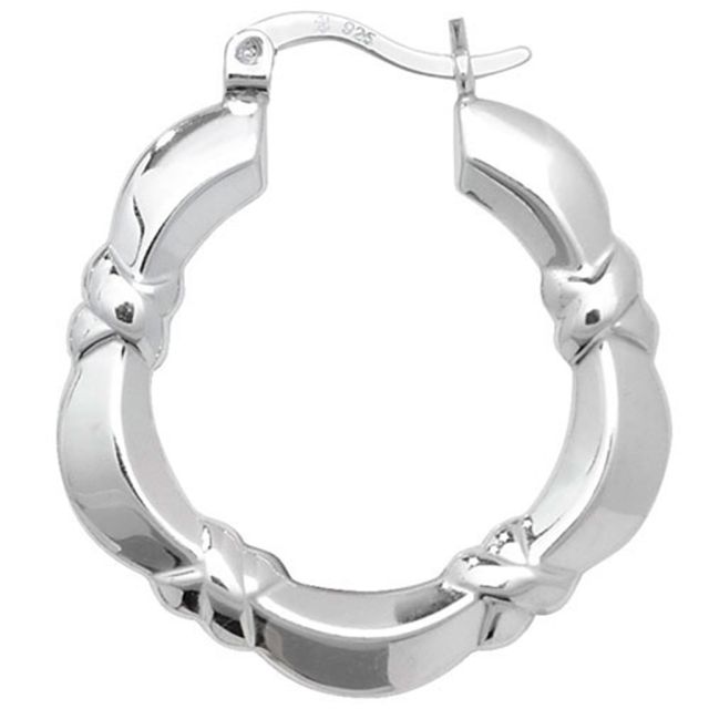 Buy Sterling Silver Creole Earrings by World of Jewellery