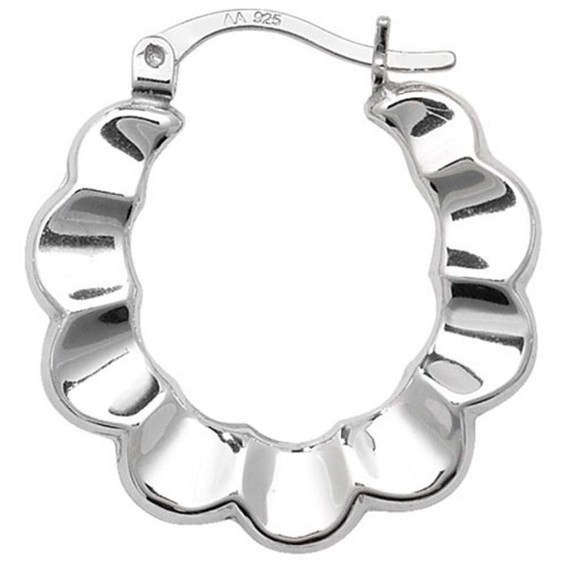 Buy Sterling Silver Creole Earrings by World of Jewellery