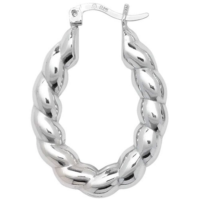 Buy Sterling Silver Creole Earrings by World of Jewellery