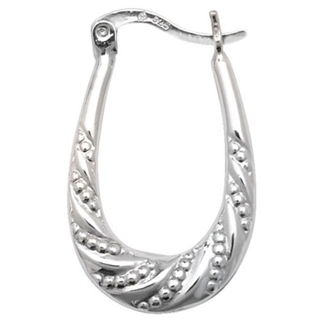 Buy Sterling Silver Creole Earrings by World of Jewellery