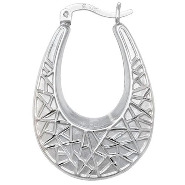 Buy Sterling Silver Creole Earrings by World of Jewellery