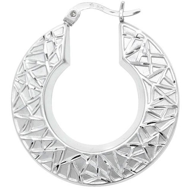 Buy Sterling Silver Creole Earrings by World of Jewellery