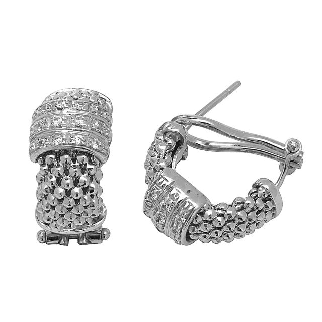 Buy Sterling Silver Rhodium Plated Earrings by World of Jewellery