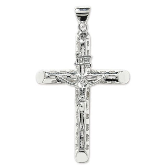 Buy Sterling Silver Bling Crucifix Pendant by World of Jewellery