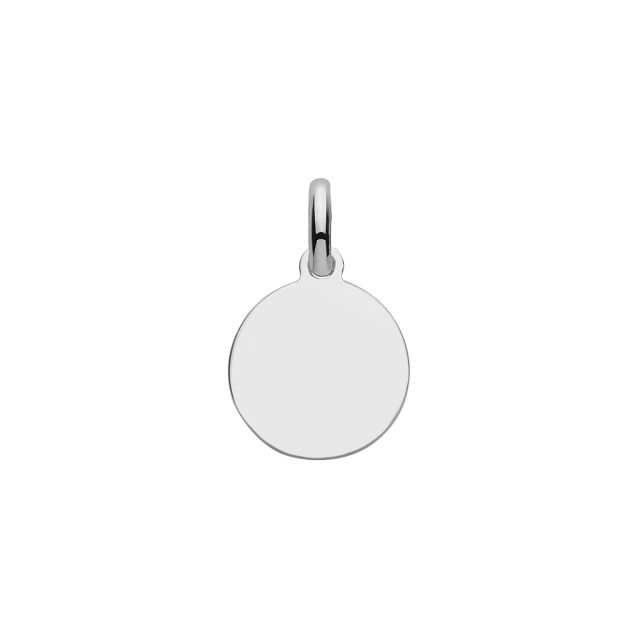 Buy Sterling Silver 12MM Plain Engravable Round Disk Pendant by World of Jewellery