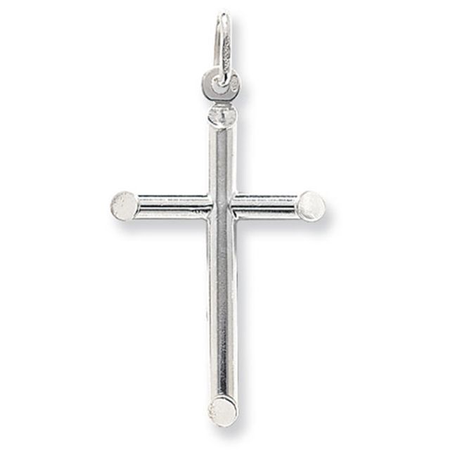 Buy Sterling Silver Plain Cross Pendant by World of Jewellery