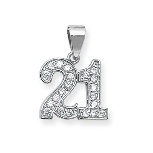 Buy Sterling Silver 21st Pendant by World of Jewellery