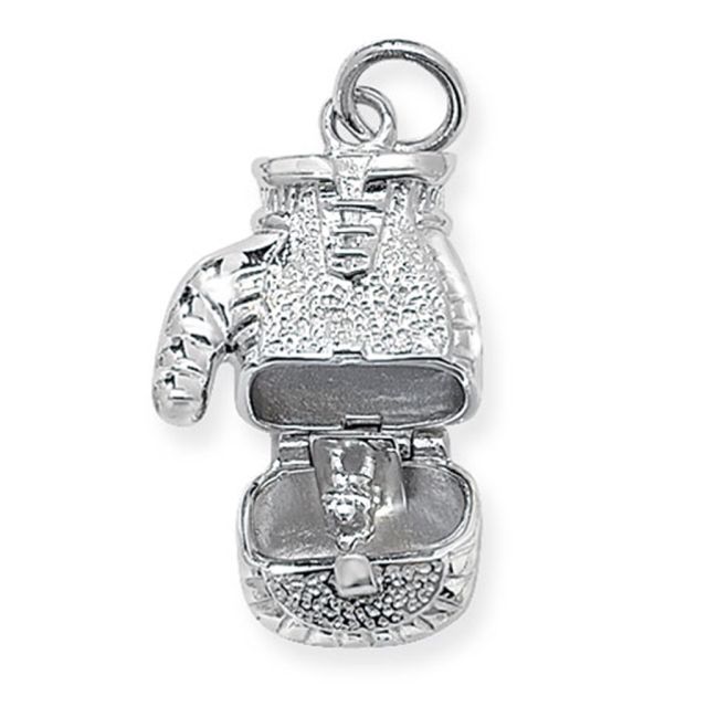 Buy Sterling Silver Opening Boxing Glove Pendant by World of Jewellery