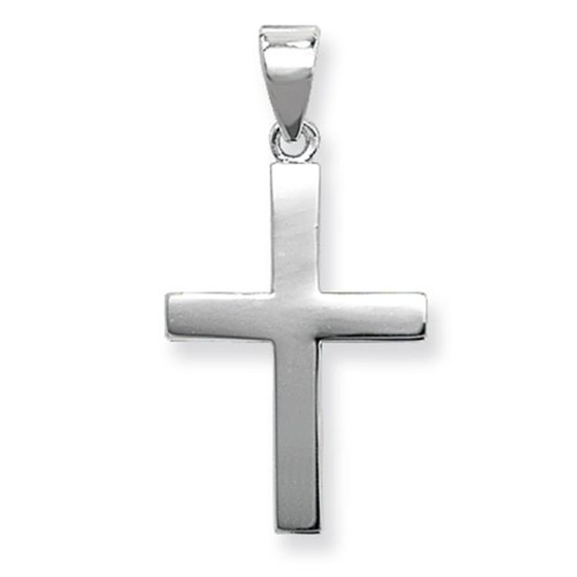 Buy Sterling Silver Small Plain Cross Pendant by World of Jewellery