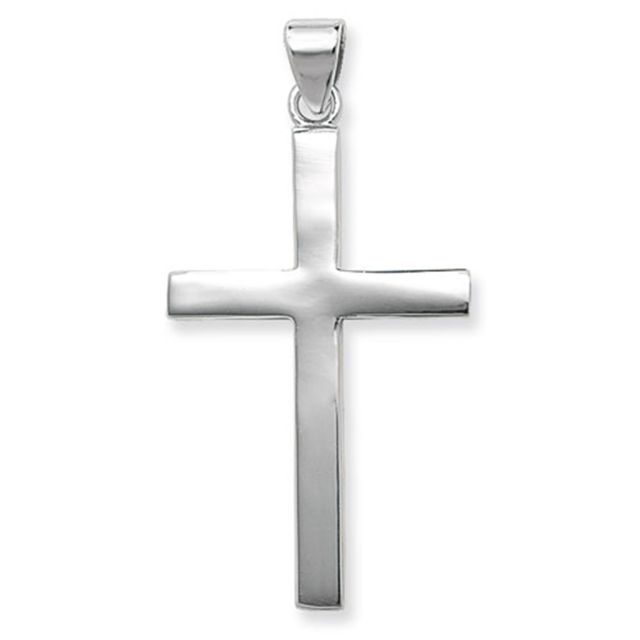 Buy Sterling Silver Extra Large Plain Cross Pendant by World of Jewellery