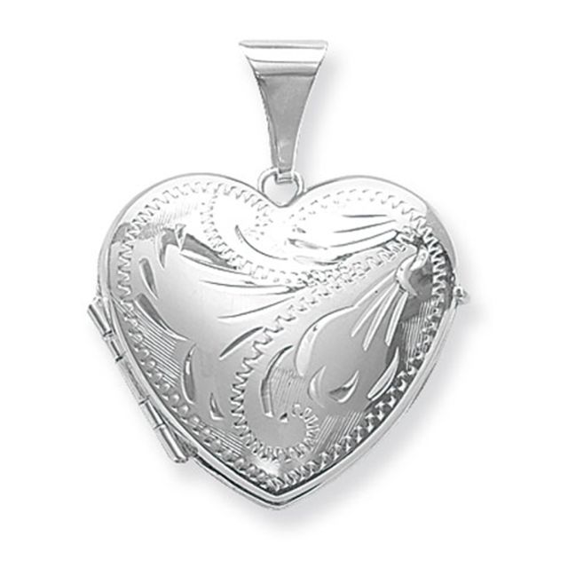 Buy Sterling Silver Full Engraved Family Heart Locket by World of Jewellery