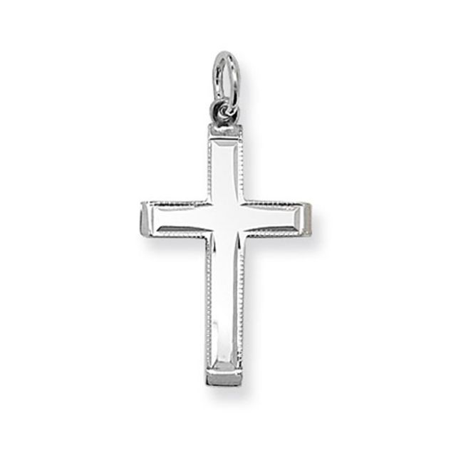 Buy Sterling Silver Large Plain Cross Pendant by World of Jewellery