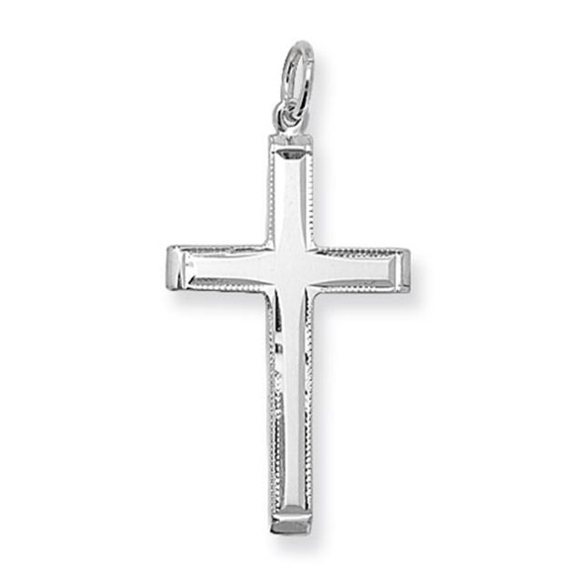 Buy Sterling Silver Extra Large Plain Cross Pendant by World of Jewellery