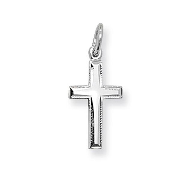 Buy Sterling Silver Small Plain Cross Pendant by World of Jewellery