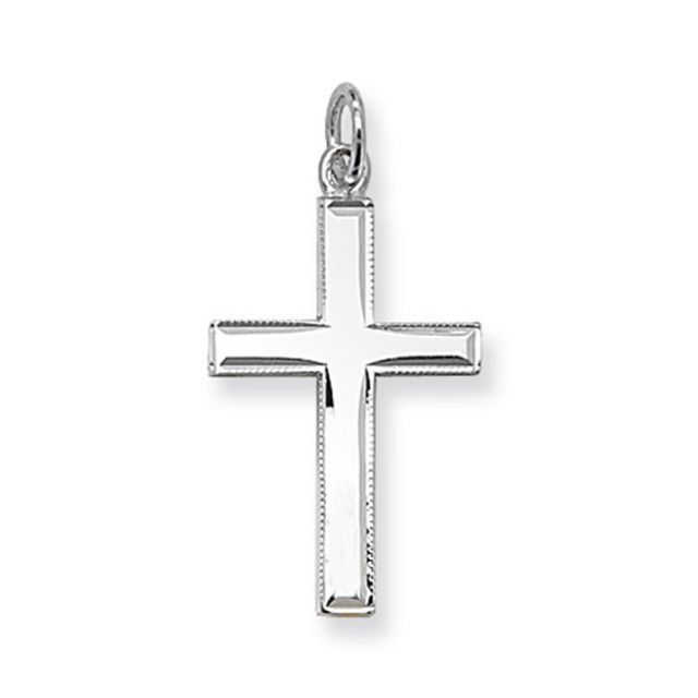 Buy Sterling Silver Small Plain Cross Pendant by World of Jewellery