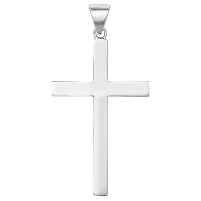 Buy Sterling Silver Plain Cross Pendant by World of Jewellery