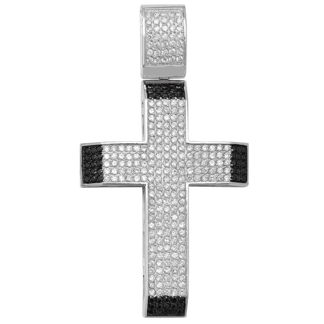 Buy Sterling Silver Bling Cross Pendant by World of Jewellery