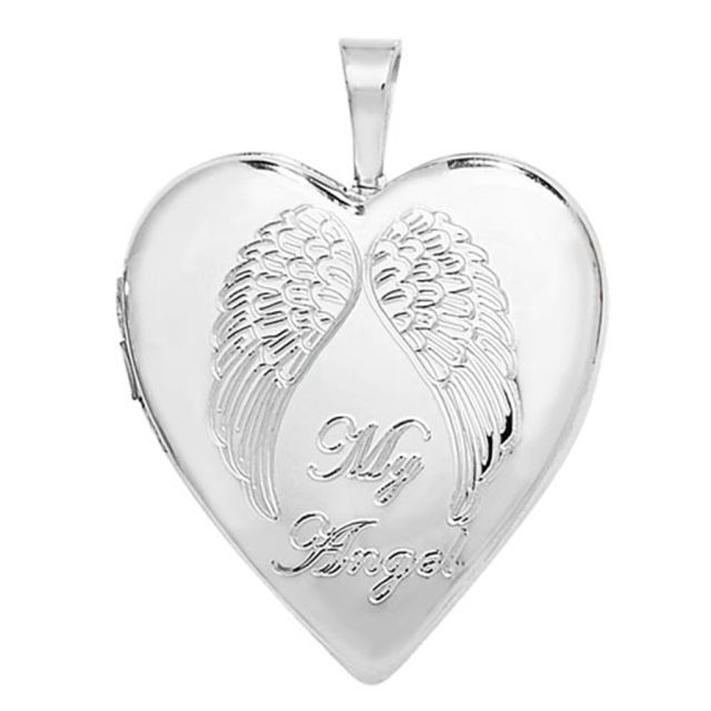 Buy Sterling Silver My Angel Heart Locket by World of Jewellery