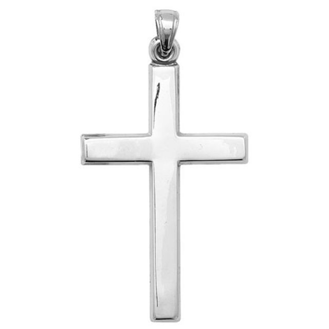 Buy Sterling Silver Plain Cross Pendant by World of Jewellery