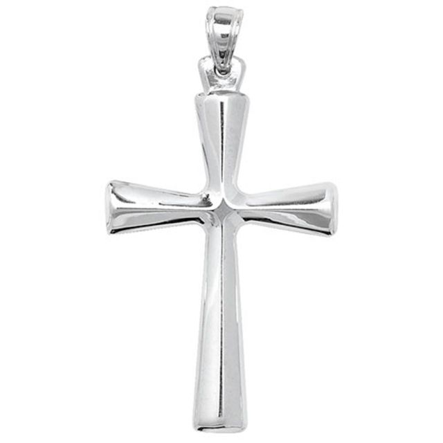 Buy Sterling Silver Plain Cross Pendant by World of Jewellery