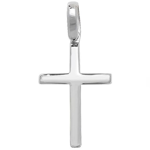 Buy Sterling Silver Plain Cross Pendant by World of Jewellery