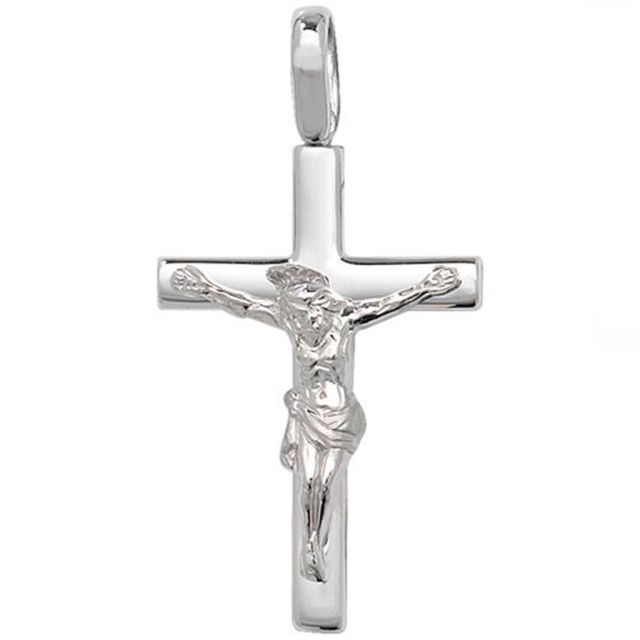 Buy Sterling Silver Small Crucifix Pendant by World of Jewellery