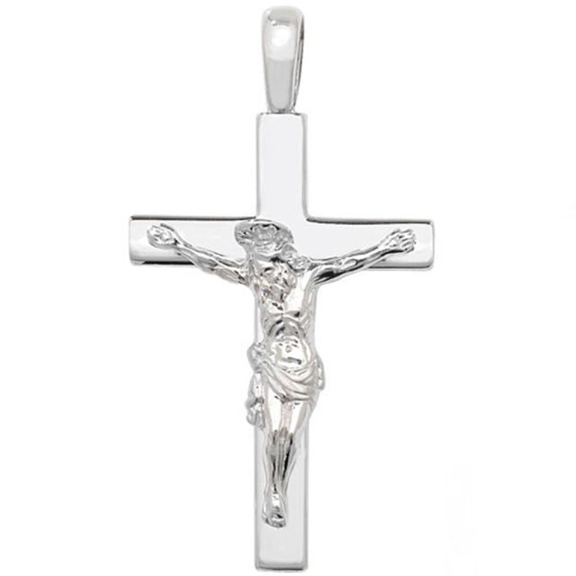 Buy Sterling Silver Large Crucifix Pendant by World of Jewellery
