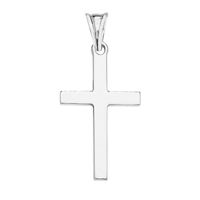 Buy Sterling Silver Plain 26MM High Cross Pendant by World of Jewellery