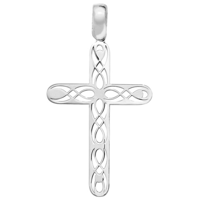 Buy Sterling Silver 35MM High Fancy Celtic Cross Pendant by World of Jewellery