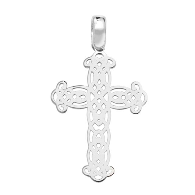 Buy Sterling Silver 30MM High Celtic Cross Pendant by World of Jewellery