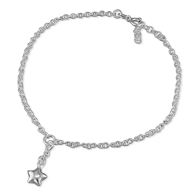 Buy Sterling Silver Star Anklet by World of Jewellery