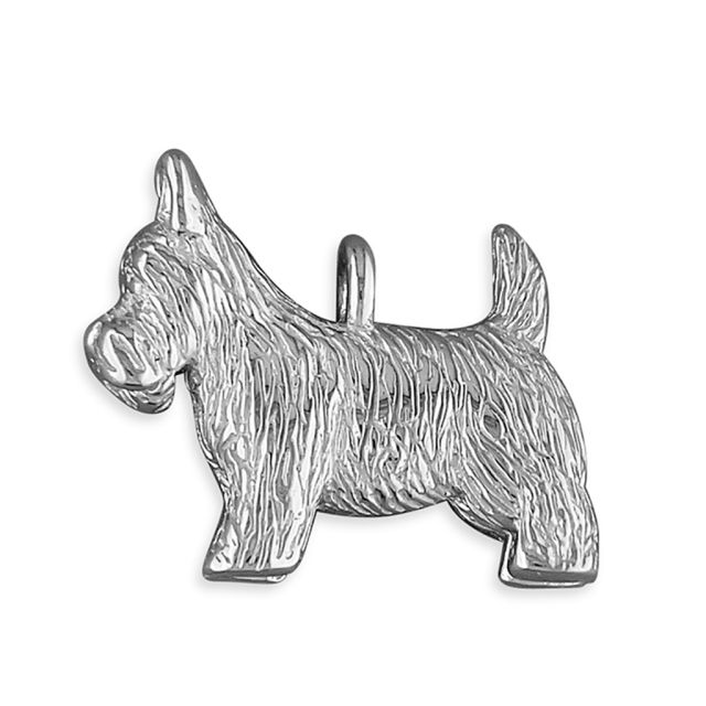 Buy Solid Sterling Silver Scottie Dog Pendant by World of Jewellery