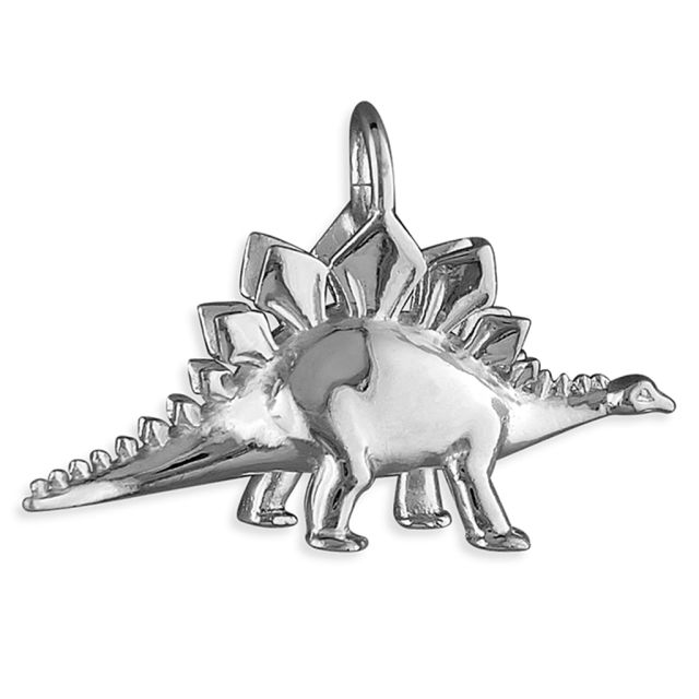 Buy Sterling Silver Stegosaurus Dinosaur Pendant by World of Jewellery