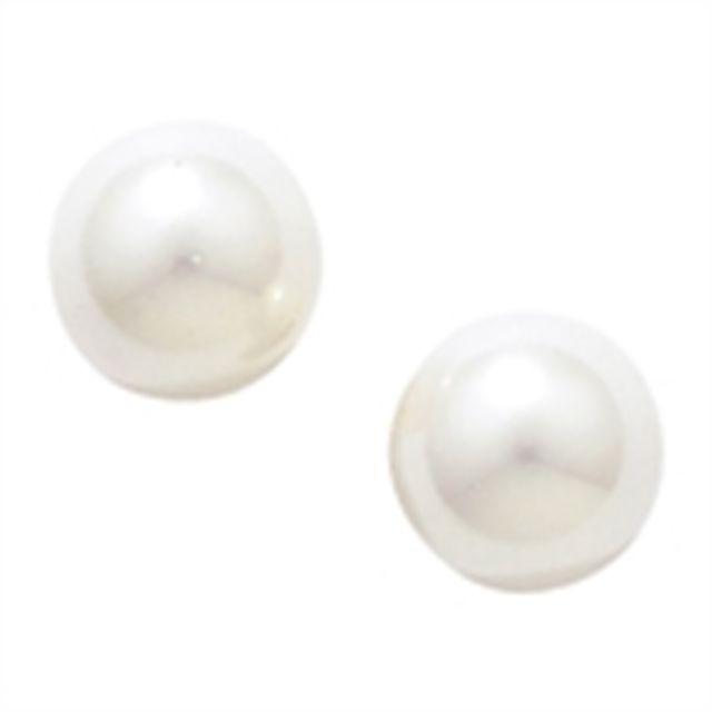 Buy 9ct Gold 6mm Freshwater Pearl Earrings by World of Jewellery