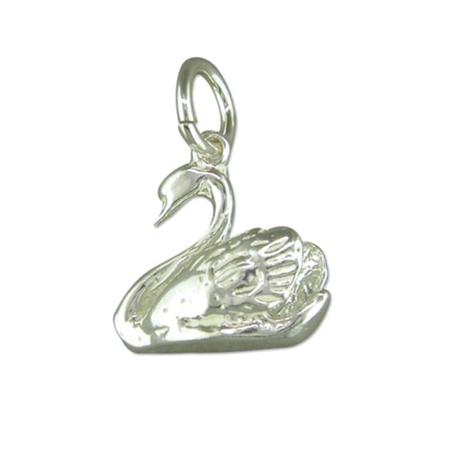 Buy Sterling Silver Swan Pendant by World of Jewellery