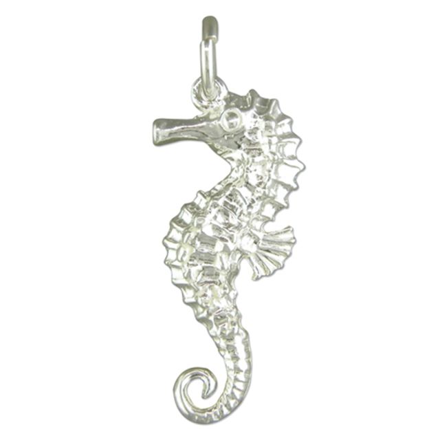 Buy Sterling Silver Seahorse Pendant by World of Jewellery