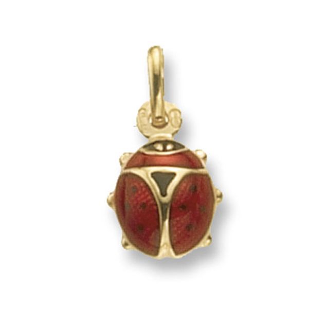 Buy 9ct Gold Ladybird Pendant On A Belcher Necklace by World of Jewellery