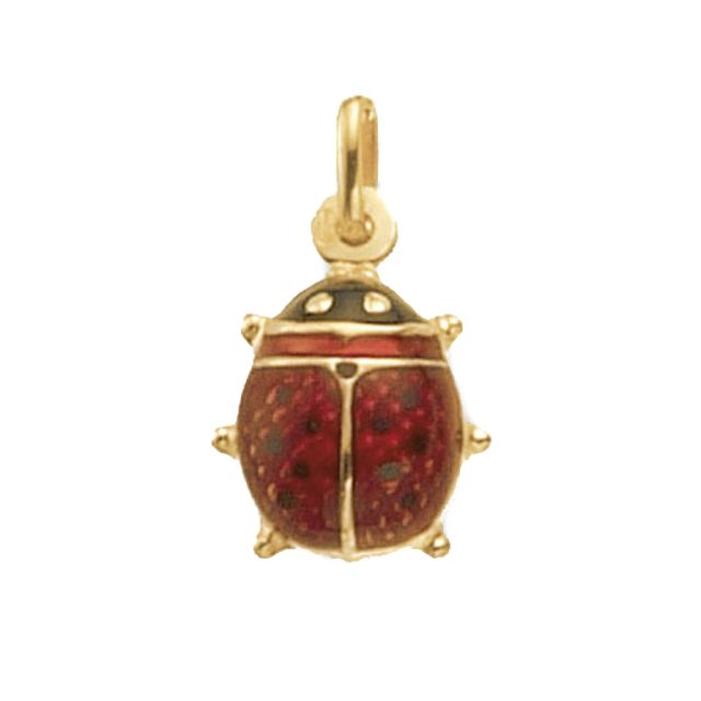 Buy 9ct Gold Ladybird Pendant On A Belcher Necklace by World of Jewellery