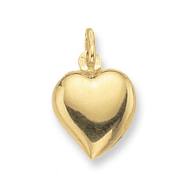 Buy 9ct Gold Heart Pendant On A Belcher Necklace by World of Jewellery