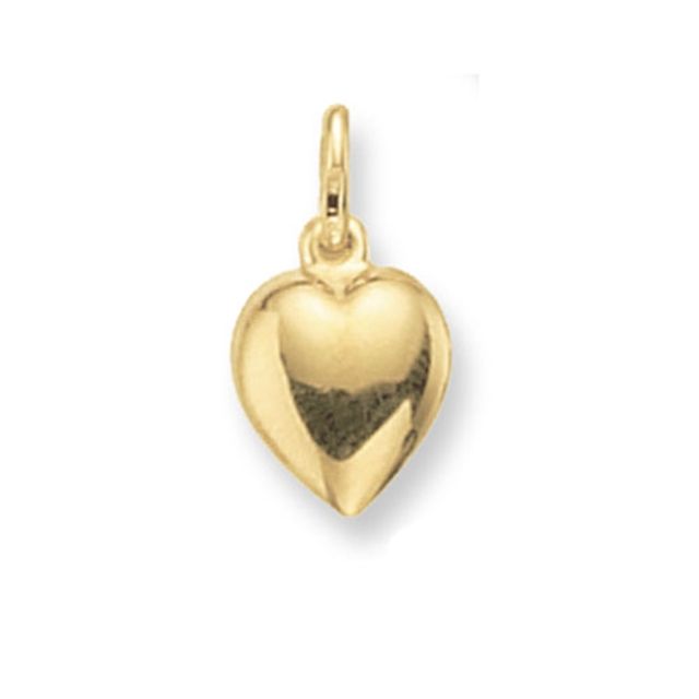 Buy 9ct Gold Heart Pendant On A Belcher Necklace by World of Jewellery