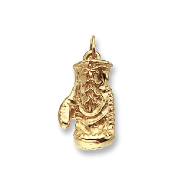 Buy 9ct Gold Boxing Glove Pendant On A Belcher Necklace by World of Jewellery