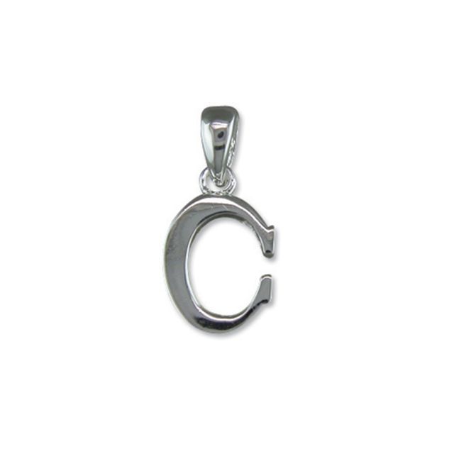 Buy Sterling Silver Initial C Pendant by World of Jewellery