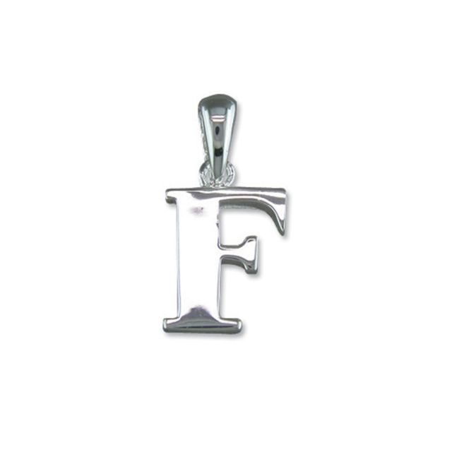 Buy Sterling Silver Initial F Pendant by World of Jewellery