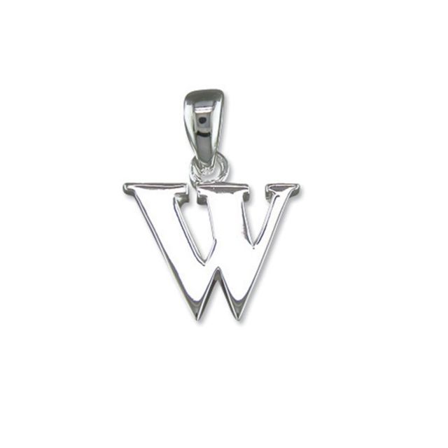 Buy Sterling Silver Initial W Pendant by World of Jewellery