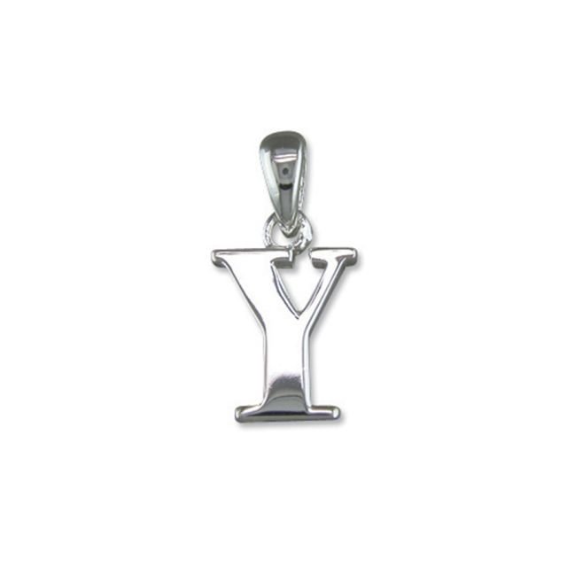 Buy Sterling Silver Initial Y Pendant by World of Jewellery